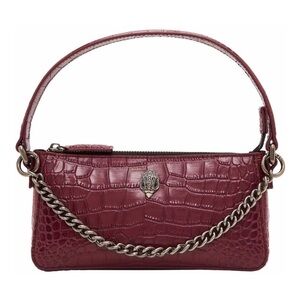 NEW Kurt Geiger Leather Shoreditch Pochette Wine Comb